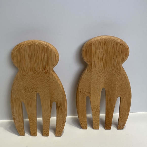 TOTALLY BAMBOO Salad or Pasta Server Hands Set of 2 - Picture 6 of 9